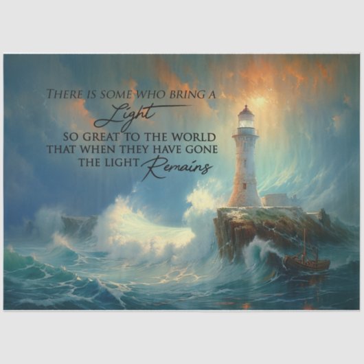 Het licht blijft bestaan tissuepapier (Voorkant)