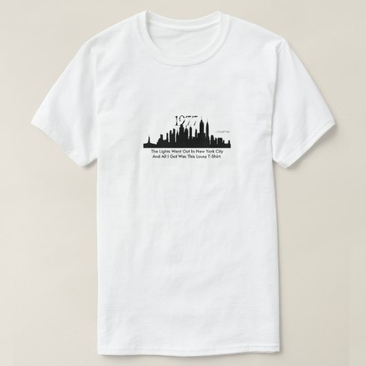 Het licht ging uit in New York... T-shirt (Design voorkant)