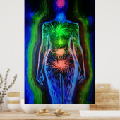het licht van Chakra en de aura Poster (Keuken)