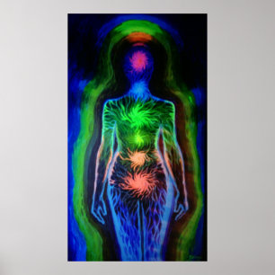 het licht van Chakra en de aura Poster
