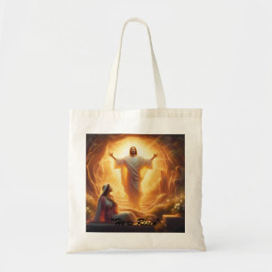 Het Licht van de Opstanding: Jezus Christus Staat Tote Bag