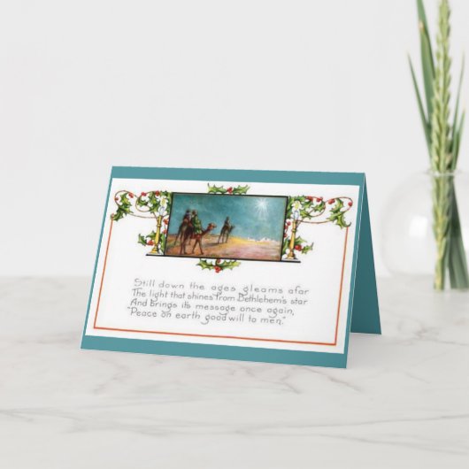 Het licht van de ster van Bethlehem Feestdagen Kaart (Voorkant)