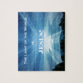 Het licht van de wereld is Jezus. Legpuzzel (Verticaal)