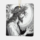 Het licht van de wereld Jezus Kerstmis Keramisch Ornament (Links)