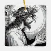 Het licht van de wereld Jezus Kerstmis Keramisch Ornament (Voorkant)