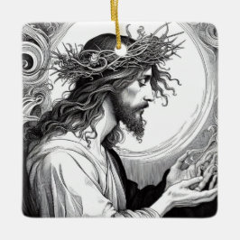 Het licht van de wereld Jezus Kerstmis Keramisch Ornament