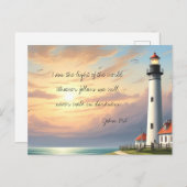 Het licht van de wereld Johannes 8:12 Briefkaart (Voorkant / Achterkant)