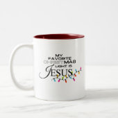 Het licht van de wereld tweekleurige koffiemok (Links)