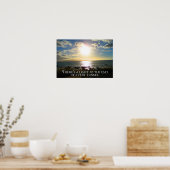 Het Licht van het Inspirerend Citaat aan het Eind  Poster (Keuken)