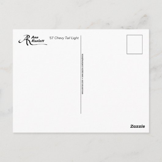 'Het Lichte Briefkaart van Staart 57 Chevy (Achterkant)