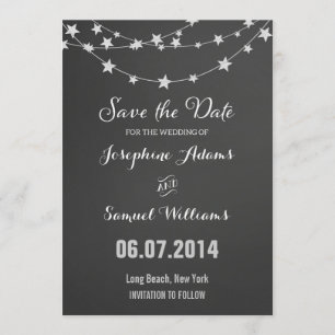 Het lichte Chalkboard van het Koord sparen de Datu Save The Date