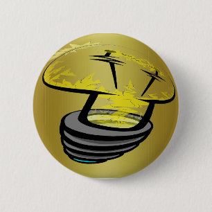 Het lichte Pet Golden Ronde Button 5,7 Cm