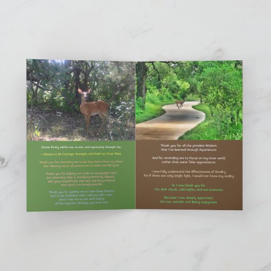 "Het lichte Te voorschijn komen uit Donker" Bedankkaart (Binnen)