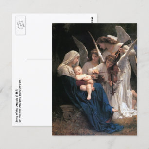 Het lied van de engelen (1881) door Bouguereau Briefkaart