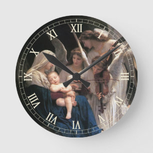 Het lied van de engelen (1881) door Bouguereau Ronde Klok
