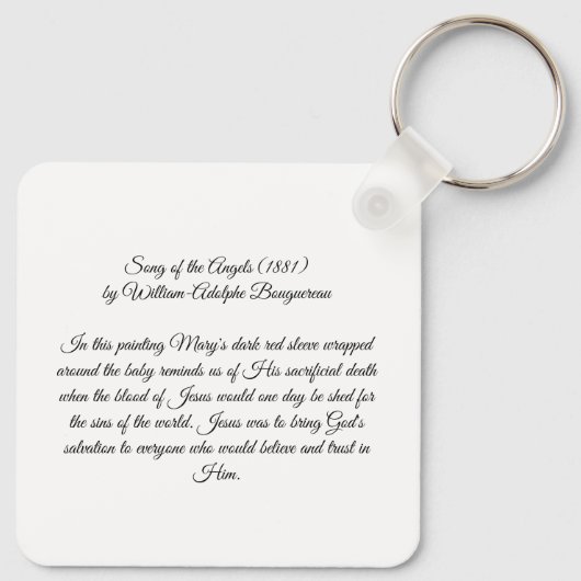 Het lied van de engelen Bouguereau Sleutelhanger (Achterkant)