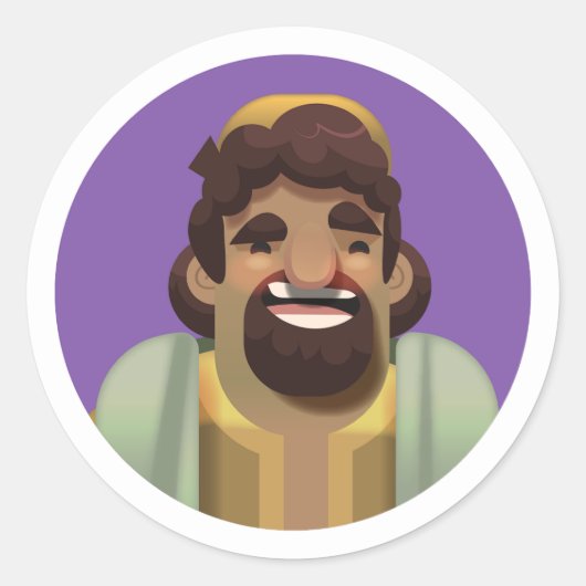 Het lied van de herder Stickers: Jacob Ronde Sticker (Voorkant)