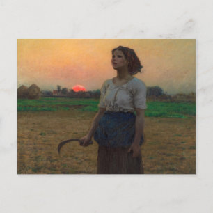 Het lied van de leeuwerik van Jules Adolphe Breton Briefkaart