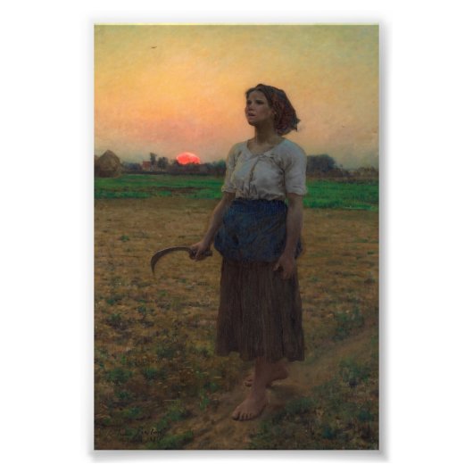Het lied van de leeuwerik van Jules Adolphe Breton Foto Afdruk (Voorkant)
