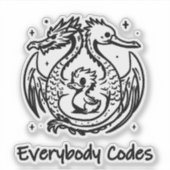 Het lied van eenden en Dra Custom-Cut Vinyl Sticke Sticker (Voorkant)