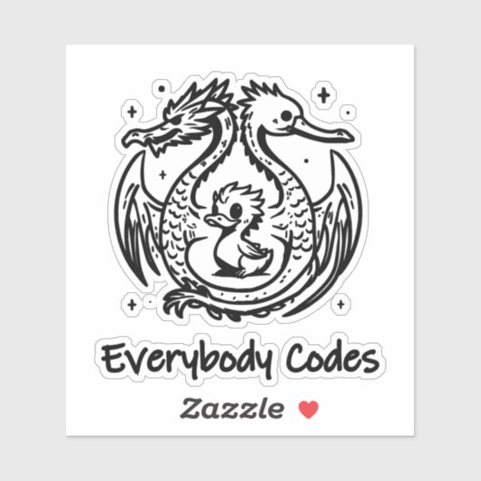 Het lied van eenden en Dra Custom-Cut Vinyl Sticke Sticker (Vel)