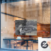 Het lied van Hiawatha: Indiaanse krijger en minnaa Raamsticker (Cafe Raam)