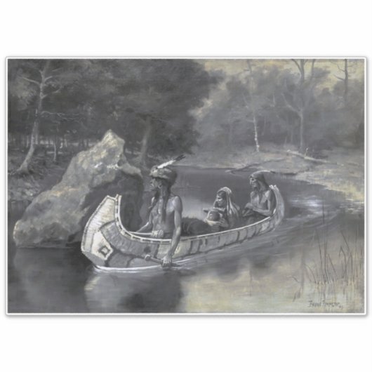 Het lied van Hiawatha: Indiaanse krijger en minnaa Sticker (Voorkant)