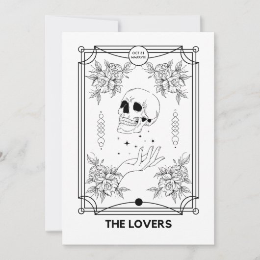 Het Liefdes Tarot Trouw Uitnodiging (Voorkant)