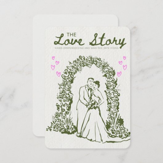 💍het liefdesverhaal kaart (Voorkant / Achterkant)