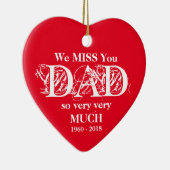 Het liefhebben van Gepersonaliseerd pap kerstversi Keramisch Ornament (Rechts)