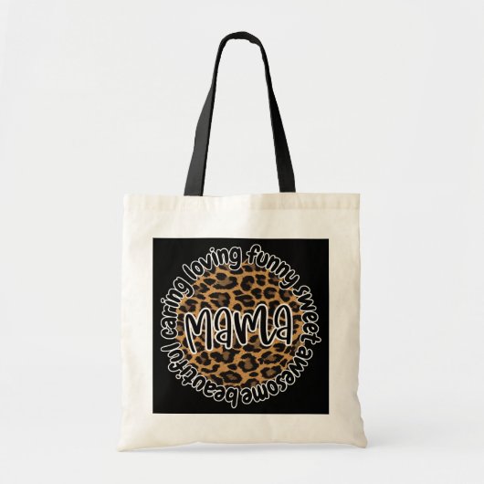 Het liefhebben van grappige, mooie geweldige mama tote bag (Voorkant)