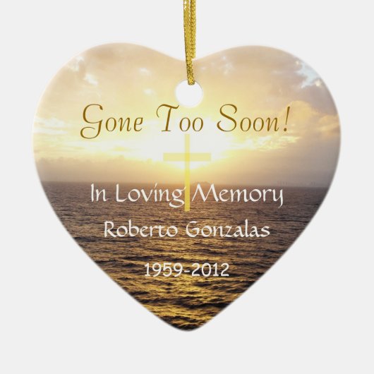 Het liefhebbende Memorial Heilig Kruis Keramisch Ornament (Voorkant)