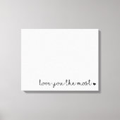 het liefste van je met hart simpele moderne canvas afdruk (Voorkant)