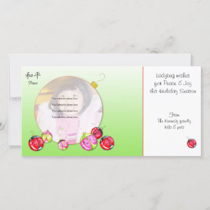 Het lieveheersbeestje wenst Kerstkaart