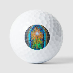 Het Light 3 Church Glas in lood-venster Golfballen