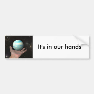 Het ligt in onze handen bumpersticker
