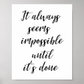 Het lijkt altijd onmogelijk tot het Poster is geda (Voorkant)