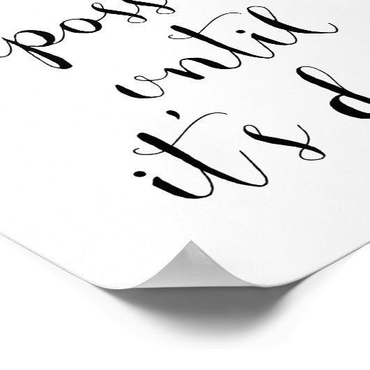 Het lijkt altijd onmogelijk totdat het gedaan is poster (Hoek)