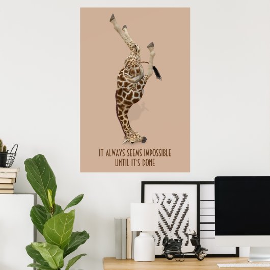Het lijkt altijd onmogelijk totdat het klaar is me poster (Thuiskantoor)