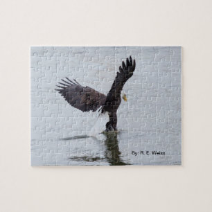 Het lijkt erop dat puzzels/adelaars op water lopen legpuzzel