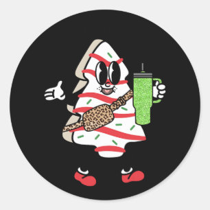 Het lijkt wel een hapje voor mannen en vrouwen ronde sticker