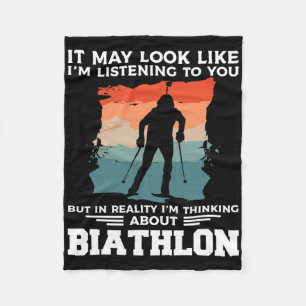 Het lijkt wel of ik naar je luister... Biatlon Bia Fleece Deken