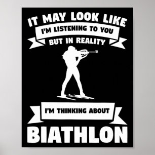 Het lijkt wel of ik naar je luister... Biatlon Bia Poster