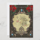 Het lijst heeft een weelderig design kaart (Achterkant)