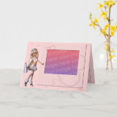 Het Lijst van de Foto van Cheerleader Kaart (Gele Bloem)