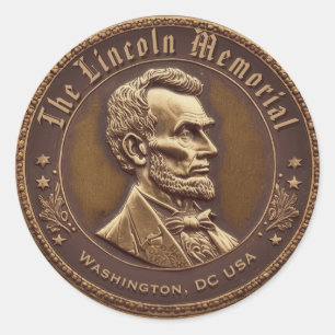 Het Lincoln Memorial Washington DC Ronde Sticker