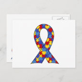 Het Lint van de Voorlichting van het autisme Briefkaart (Voorkant / Achterkant)