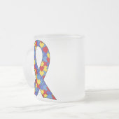 Het Lint van de Voorlichting van het autisme Matglas Koffiemok (Voorkant links)