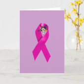 Het Lint van Kanker van de Borst OES Kaart (Gele Bloem)