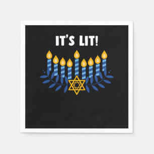 Het Lit Hanukkah Joods Festival Gift Servet